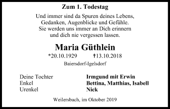 Anzeige von Maria Güthlein von MGO