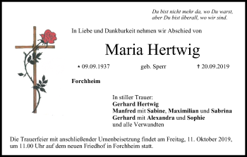 Anzeige von Maria Hertwig von MGO