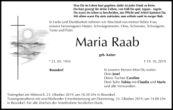 Anzeige von Maria Raab von MGO