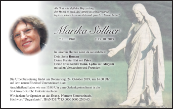 Anzeige von Marika Söllner von MGO