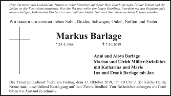 Anzeige von Markus Barlage von MGO