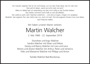 Anzeige von Martin Walcher von MGO