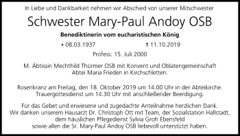 Anzeige von Mary-Paul Andoy von MGO
