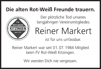 Anzeige von Reiner Markert von MGO