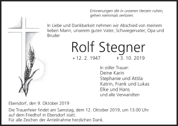 Anzeige von Rolf Stegner von MGO