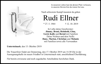 Anzeige von Rudi Ellner von MGO
