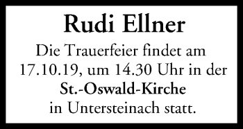 Anzeige von Rudi Ellner von MGO