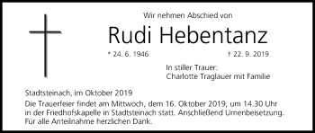 Anzeige von Rudi Hebentanz von MGO