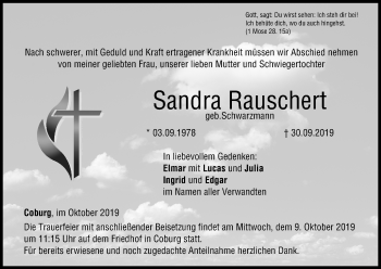Anzeige von Sandra Rauschert von MGO