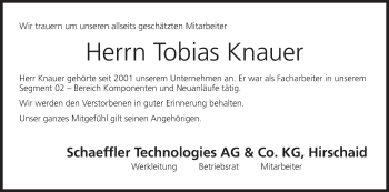 Anzeige von Tobias Knauer von MGO