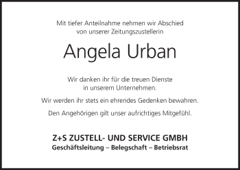 Anzeige von Angela Urban von MGO