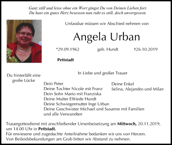 Anzeige von Angela Urban von MGO