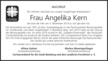 Anzeige von Angelika Kern von MGO