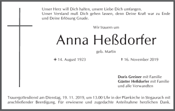 Anzeige von Anna Heßdorfer von MGO
