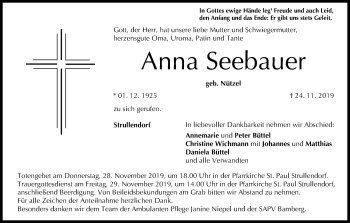 Anzeige von Anna Seebauer von MGO