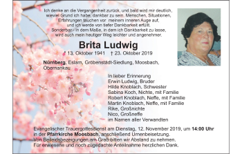 Anzeige von Brita Ludwig von MGO