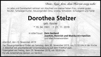 Anzeige von Dorothea Stelzer von MGO