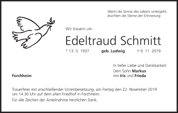 Anzeige von Edeltraud Schmitt von MGO