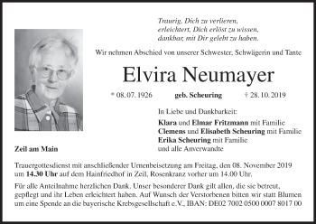 Anzeige von Elvira Neumayer von MGO