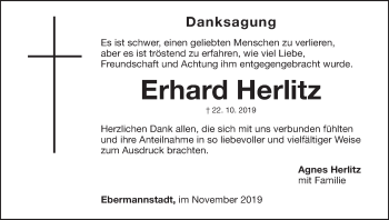 Anzeige von Erhard Herlitz von MGO