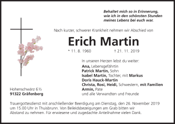 Anzeige von Erich Martin von MGO