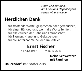 Anzeige von Ernst Fischer von MGO