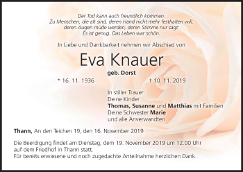 Anzeige von Eva Knauer von MGO