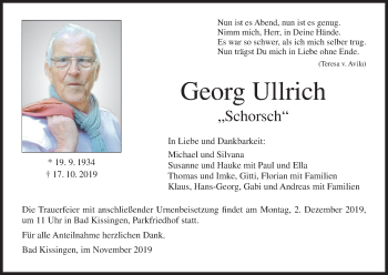 Anzeige von Georg Ullrich von MGO