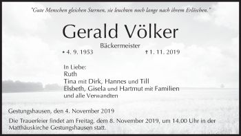 Anzeige von Gerald Völker von MGO