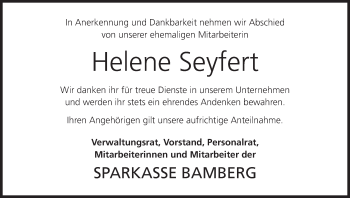 Anzeige von Helene Seyfert von MGO