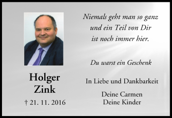 Anzeige von Holger Zink von MGO