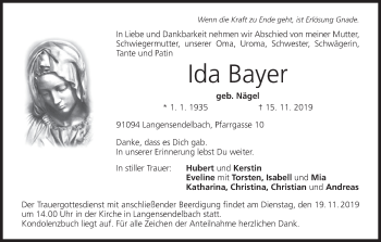 Anzeige von Ida Bayer von MGO