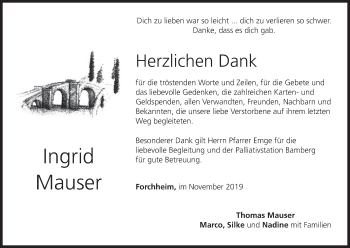 Anzeige von Ingrid Mauser von MGO