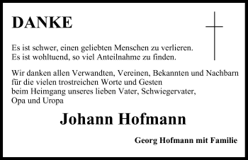 Anzeige von Johann Hofmann von MGO