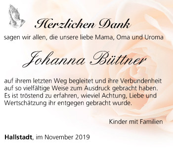 Anzeige von Johanna Büttner von MGO