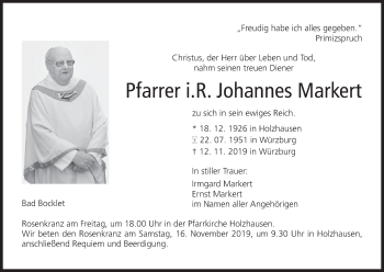 Anzeige von Johannes Markert von MGO