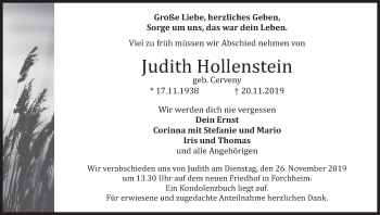 Anzeige von Judith Hollenstein von MGO