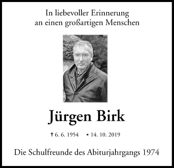 Anzeige von Jürgen Birk von MGO