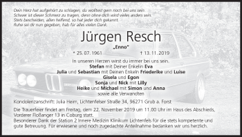 Anzeige von Jürgen Resch von MGO
