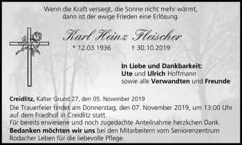 Anzeige von Karl Heinz Fleischer von MGO