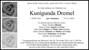 Anzeige von Kunigunda Dremel von MGO