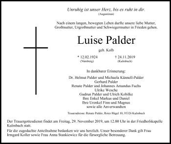 Anzeige von Luise Palder von MGO