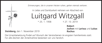 Anzeige von Luitgard Witzgalt von MGO