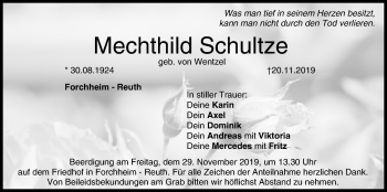 Anzeige von Mechthild Schultze von MGO