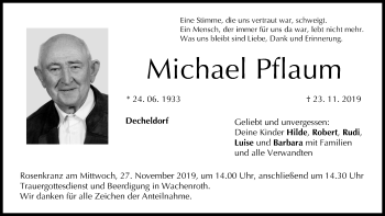 Anzeige von Michael Pflaum von MGO