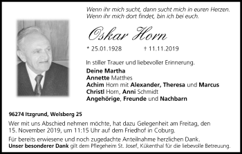 Anzeige von Oskar Horn von MGO