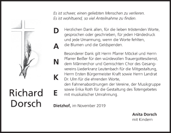 Anzeige von Richard Dorsch von MGO