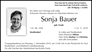 Anzeige von Sonja Bauer von MGO