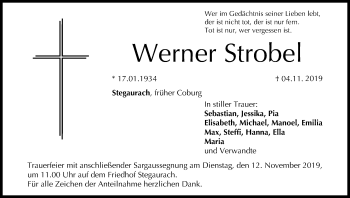 Anzeige von Werner Strobel von MGO