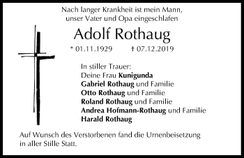 Anzeige von Adolf Rothaug von MGO
